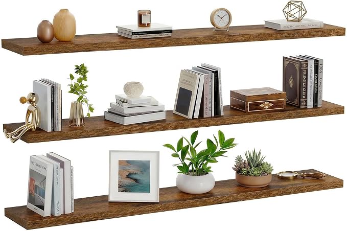 Amada 47.2" Floating Shelves for Wall Decor & Storage, Living Room, 22 lbs - Image 9
