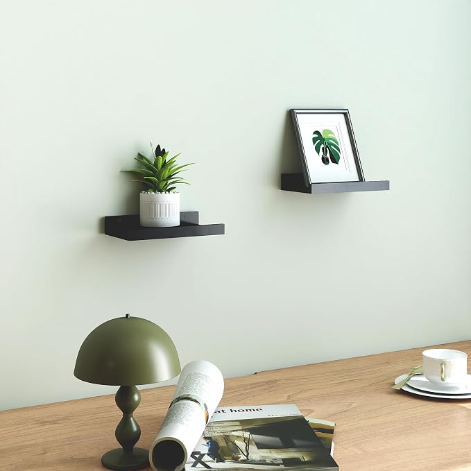Small Black Floating Shelves for Wall, Shelf - Image 2