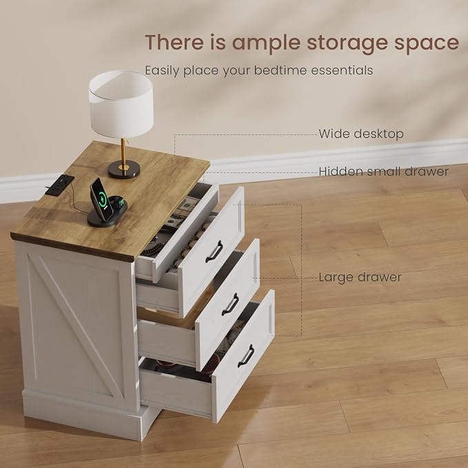 Farmhouse Nightstands Set of 2 - Image 4