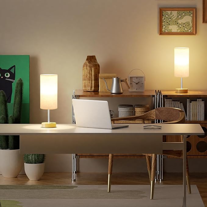 Dicoool Bedside Table Lamp Set of 2-3-Way Dimmable Touch Lamp, USB A+C | LED - Image 5