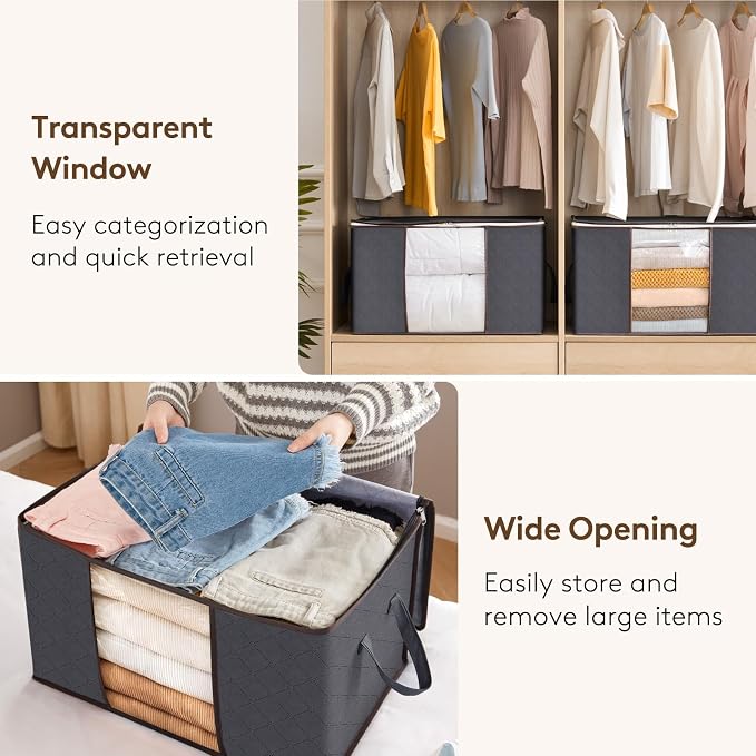 Lifewit 10 Pack 60L Clothes Storage Bins - Image 6