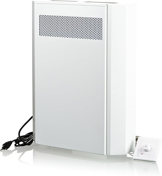 VENTS-US Micra 60 Kit – Ductless Wall Mount HRV Ventilation Fan with Included Mounting Kit Circulates Fresh Air In, Stale Air Out Reducing Heating Costs