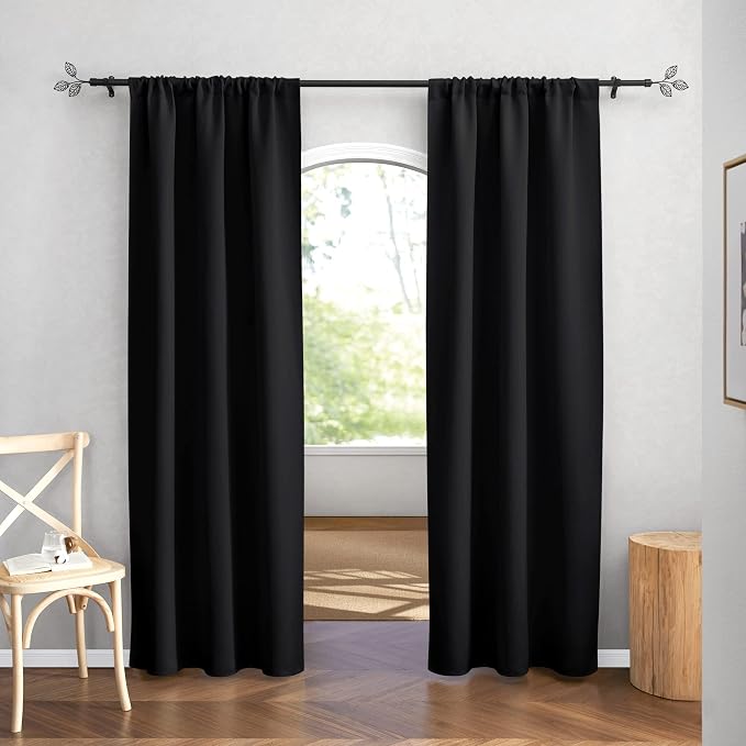RYB HOME Blackout Curtains for Bedroom Living Dining Room 84 inches Long | - Image 2