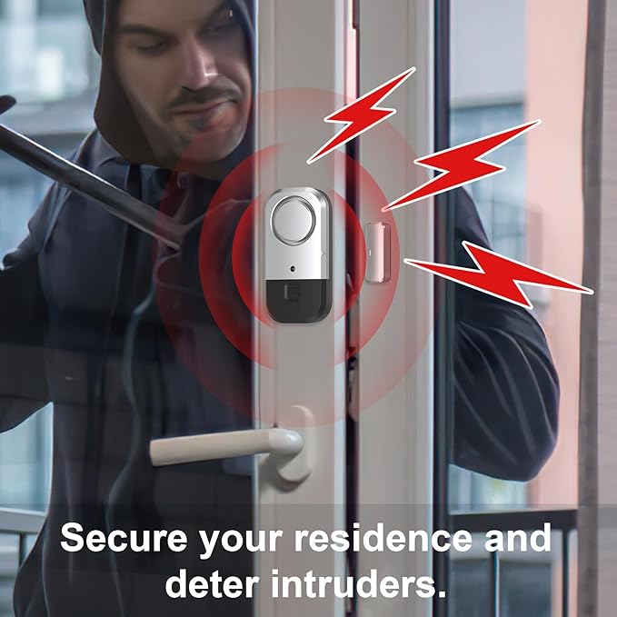 ANKOSHUN Door Window Alarm Sensors - Door Alarms for Kids Safety, Door Alarms for Home Security, for Home, Office, Store, Garage, Dorm Room, Apartment, RV, 8 Pack