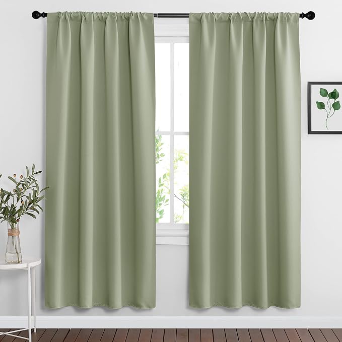 RYB HOME Blackout Curtains for Bedroom Living Room Nursery 72 inches Long | by RYBHOME