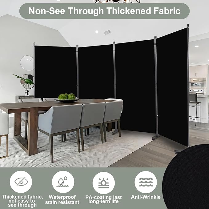 Room Divider Folding Privacy Screens, 6FT Tall Divider - Image 3