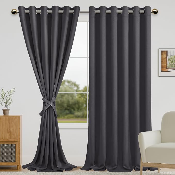 DWCN Blackout Curtains – Thermal Insulated Light Blocking Privacy Grommet Drapes by DWCN