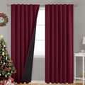 BGment Burgundy Red 100% Blackout Curtains by BGment