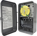 T104R Mechanical Timer Switch, 208–277 VAC 40 Amp,Pool Pump Switch, 24 Hour 12 ON/Off for Pump, Heavy Duty Pool Timers Outdoor, Timer for Pump Lights HVAC Systems, 5 Years Warranty