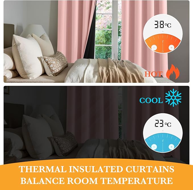 RYB HOME 100% Blackout Curtains - Image 4