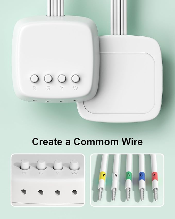 WUKUR Power Extender Kit for ecobee Smart Thermostat Premium, C-Wire Adapter Compatible with ecobee3 Lite, Premium, Enhanced, Essential, Lite, for ecobee4 and Smart Thermostats with Voice Control