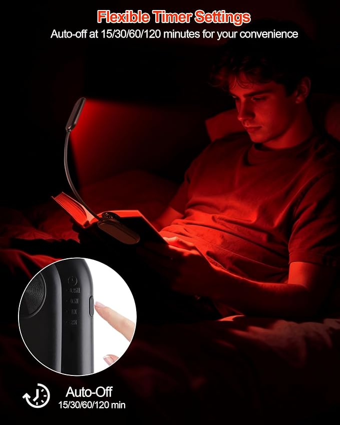 670nm Red Book Light for Reading at Night - Image 5