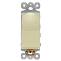 LIDER Minimalist Design Matte Finish Lighted Decorator Switch, Frameless Paddle Light Switch with Locator Light, Grounding Screw, 15A 125V, UL Listed, LS15-1P-I, Ivory