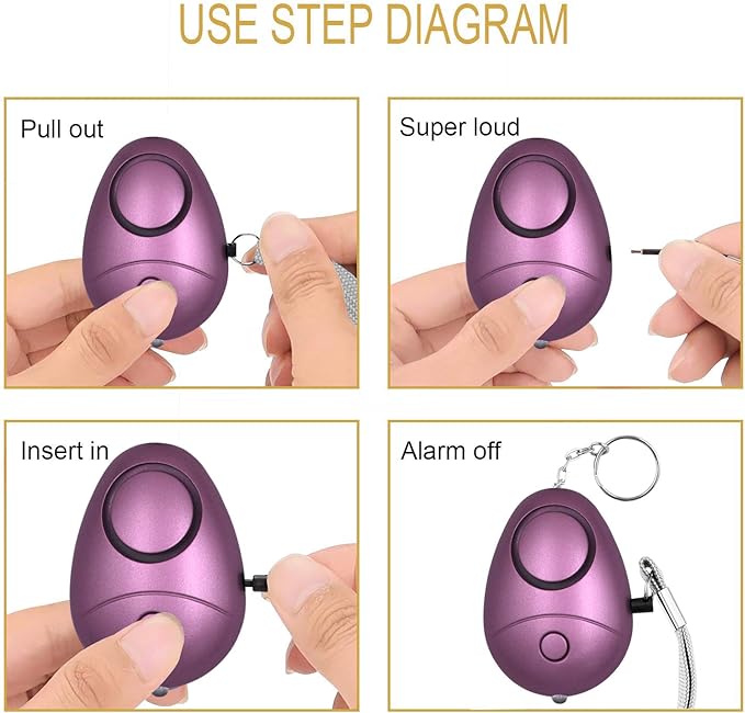 KOSIN Safe Sound Personal Alarm, 6 Pack 140DB Personal Security Alarm Keychain with LED Lights, Emergency Safety Alarm for Women, Men, Children, Elderly1