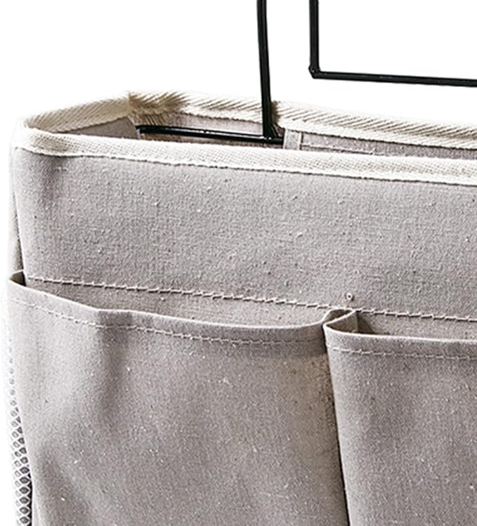 F&Y Cotton Linen Bedside Hanging Organizers, Storage Pocket Basket - Image 6