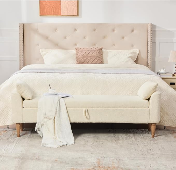 66" End of Bed Storage Bench for Bedroom - Image 7