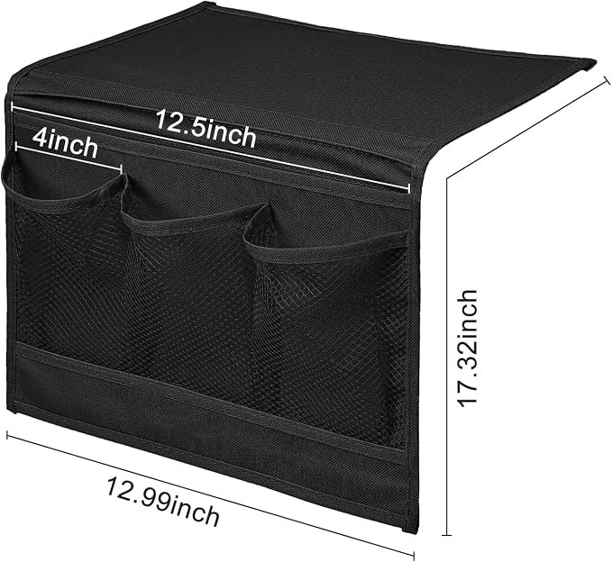 Surblue Bedside Caddy 4 Pockets Bedside Storage Organizer - Image 5