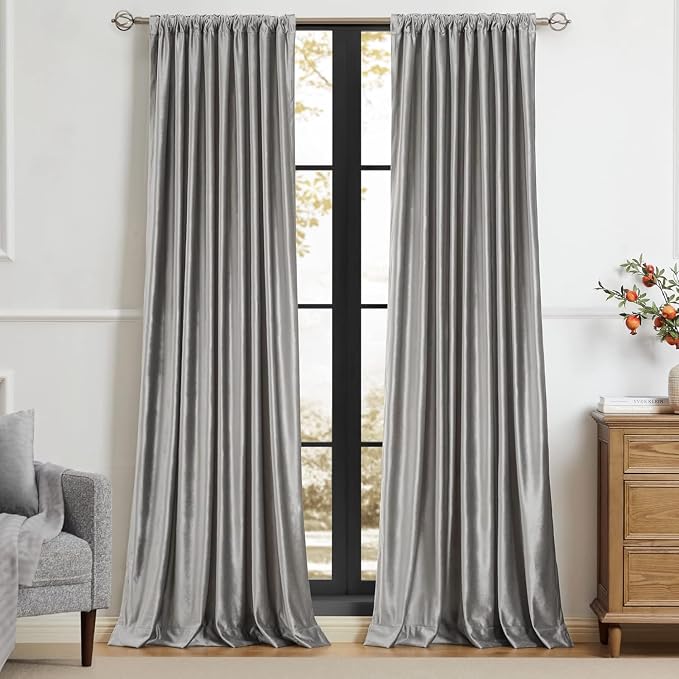 PRIMROSE Light Grey Curtains 102 inch - Image 3