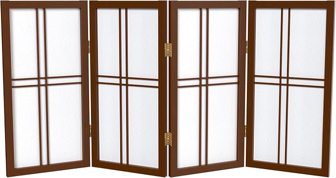 2 ft. Short Desktop Double Cross Shoji Screen by RedLantern