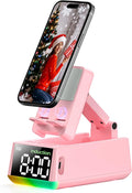 Bluetooth Speaker Birthday Gift for Women:Induction Cell Phone Stand HD Sound Valentines Gifts For Her Adult Teen,Anti-Slip Phone Holder Kitchen Gadget Women Mom Wife Girlfriend Galentines(Pink)