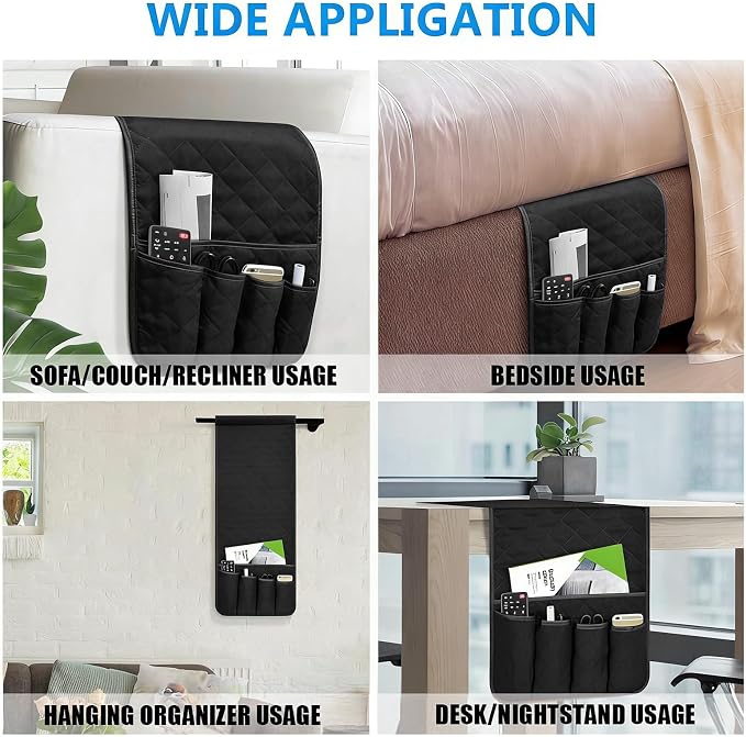 Armchair Caddy for Recliner, Non Slip Sofa Arm Organizer, Couch Side Storage - Image 5