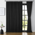 80 Inch Wide Black Pinch Pleated Curtains 80 x 120, Thermal Insulated Noise by KEQIAOSUOCAI