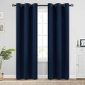 COSVIYA Grommet Room Darkening Navy Blue Curtains 84 inch Long by COSVIYA
