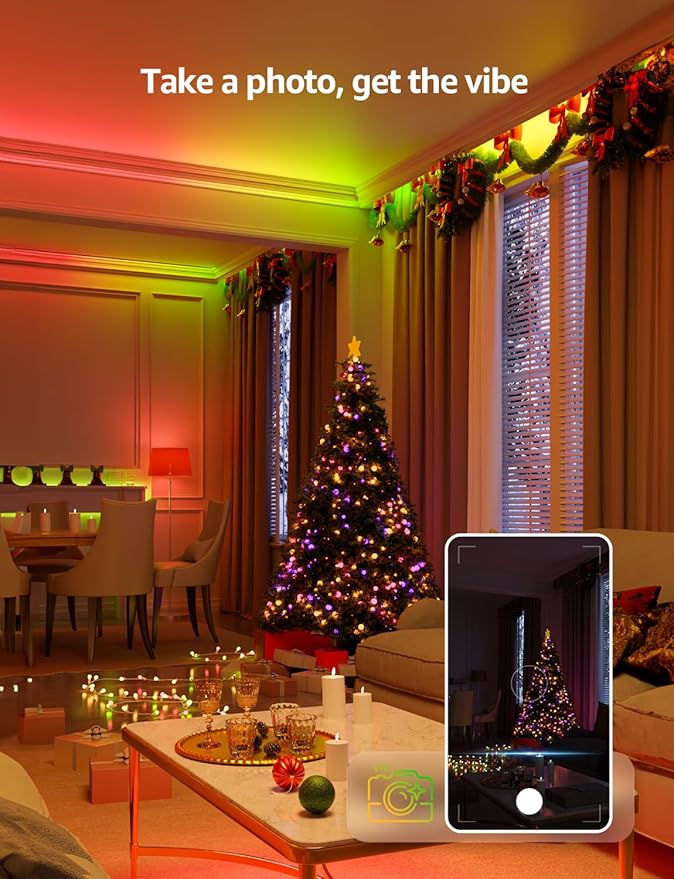 Lepro S1 AI LED Strip Lights for Bedroom - 50ft Smart RGB Light Strips with IC and Rainbow Chasing Effects, Color Segment DIY, Personalized Al Lighting Designer, No Remote, 2.4G Wi-Fi & Bluetooth