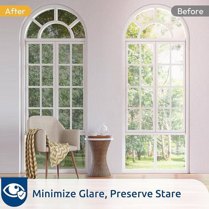 rabbitgoo Window Privacy Film One Way, 17.5" x 118.1", Heat Sun Blocking Anti - Image 6
