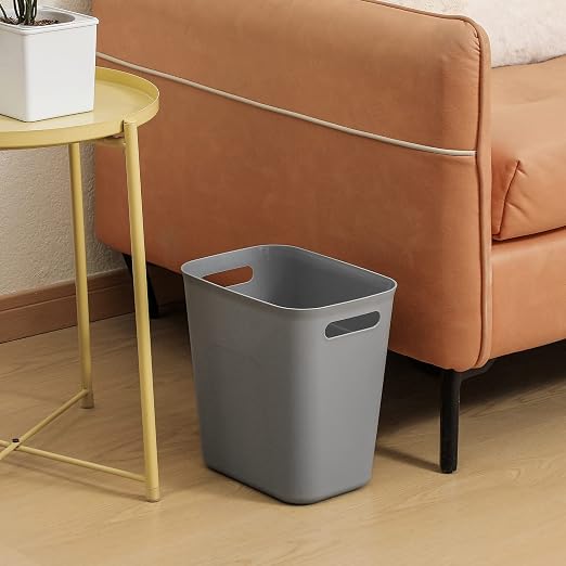 Plastic Small Bathroom Trash Can Wastebasket, 3.5 Gallon, 2 Pack | Compact - Image 2