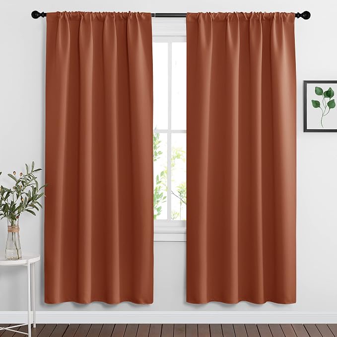 RYB HOME Blackout Curtains for Bedroom Living Room Nursery 72 inches Long | by RYBHOME