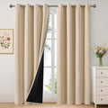 YoungsTex 100% Blackout Curtains 84 Inch Length 2 Panels, Room Darkening Drapes by YoungsTex