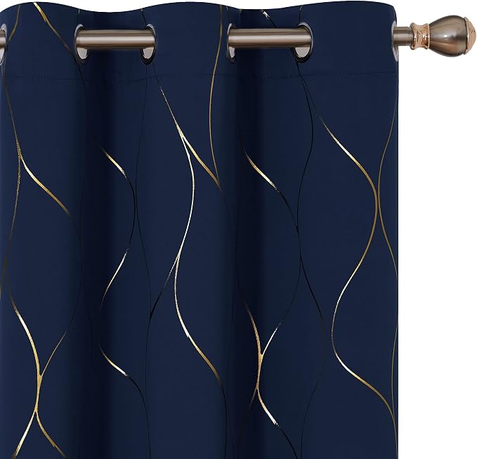 Deconovo Curtains for Living Room, Pattern Blackout Curtains 45 Inches Long | by Unknown