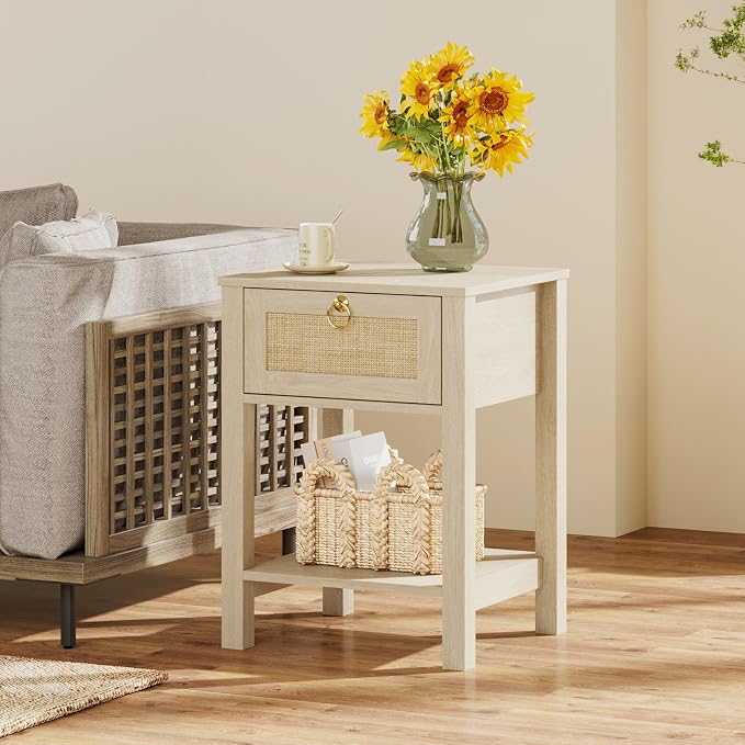 Eclatara Rattan Nightstand: Sturdy Night Stand - Image 3