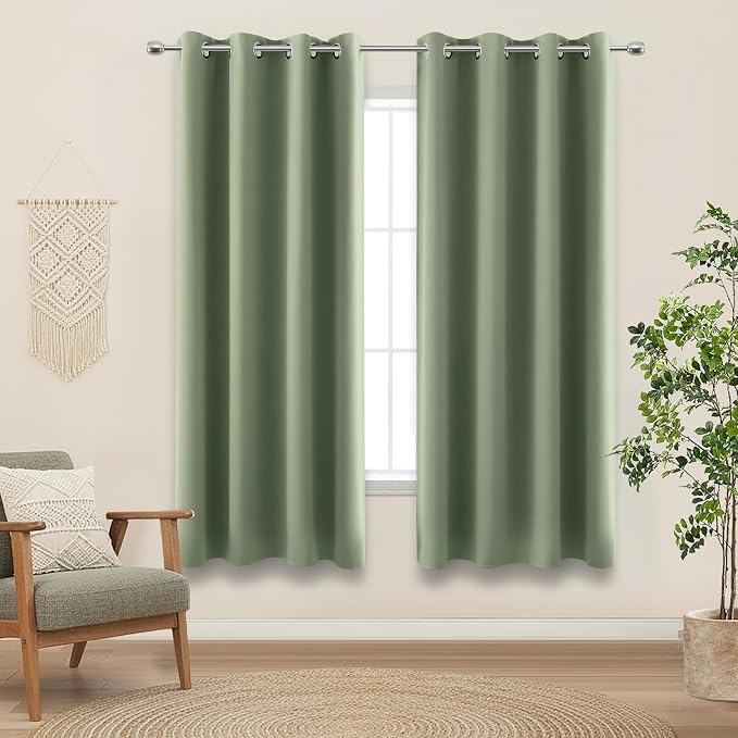 KOUFALL Blackout Curtains 63 Inch Long by KOUFALL