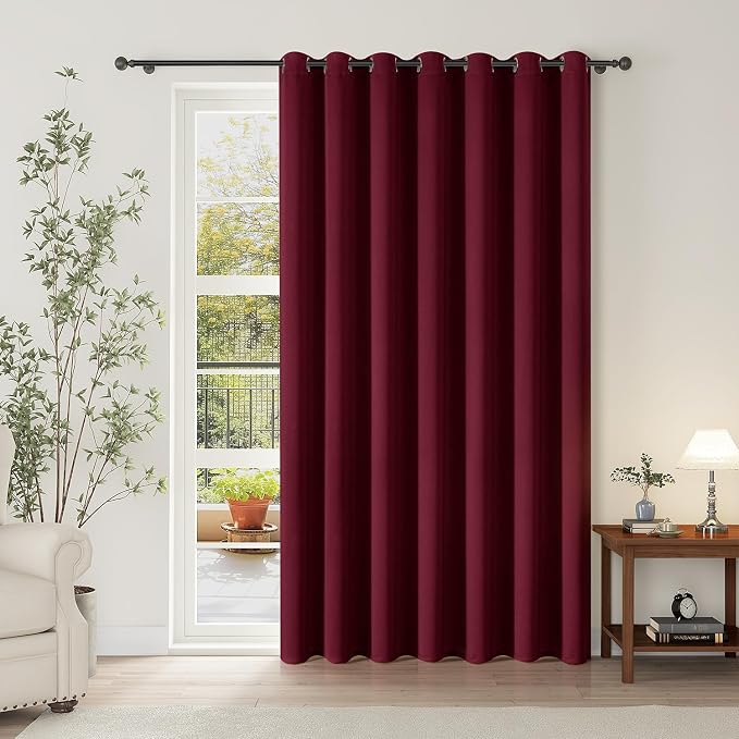 ChrisDowa Room Divider Curtain 120 Inch Long Sliding Door Curtains, 1 Panel | by ChrisDowa