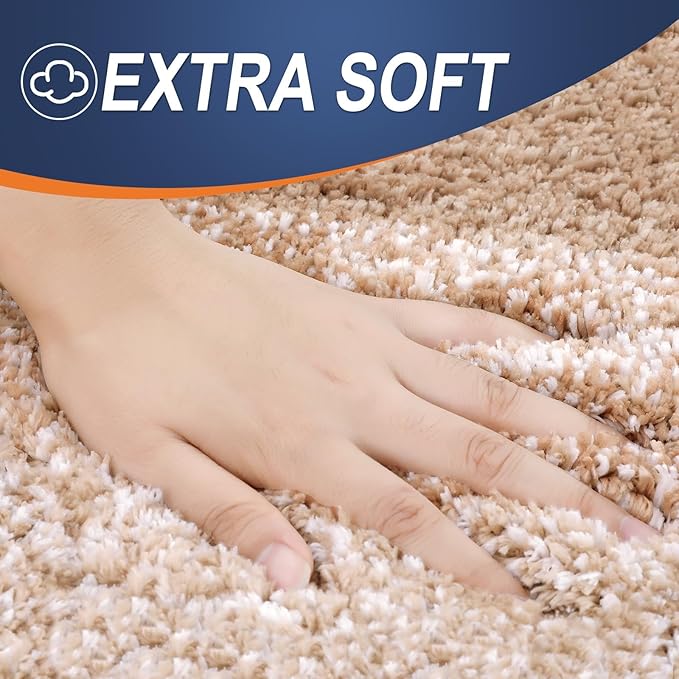 OLANLY Bathroom Runner Rugs 59x20, Extra Soft Absorbent Microfiber Bath Rugs, Rubber Backing, Quick Dry, Machine Washable Bath Mats for Bathroom Floor, Tub and Shower, Home Decor Accessories, Beige