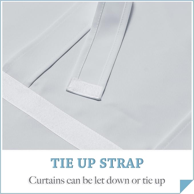 RYB HOME Kitchen Window Curtains Stick on Small Curtains - Image 4