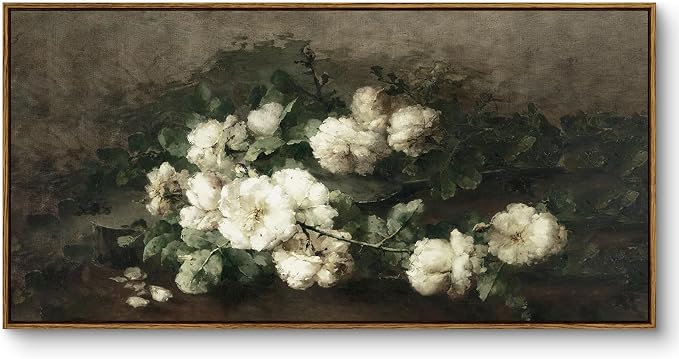 InSimSea Extra Large Framed Vintage Wall Art, Flowers Prints, 20x40inch | by InSimSeaArt