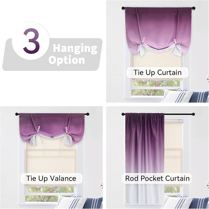 COSVIYA 100% Blackout Thermal Insulated Curtains 42x63 Inch - Image 4