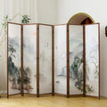 6 Panel Room Divider, 5.6 ft Tall Blackout Folding Privacy Screen by PawlaBay