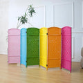 6 Panel Rattan Divider Short Room Partition Screen, Double Sided Folding Divider by Furnnylane