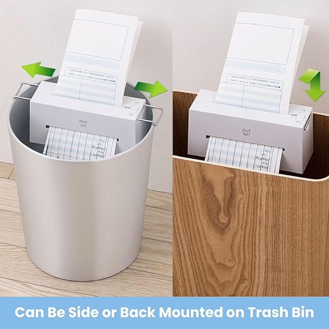 Brrnoo Mini Electric Paper Shredder, Portable Battery Powered A5 Document Shredder with Low Noise Design, for Home Office Use