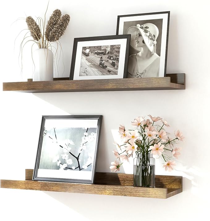 Brown Floating Shelves for Wall Decor, 16 in Shelf by Unknown