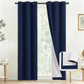 COSVIYA Navy Blue 100% Blackout Curtains by COSVIYA