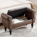 Storage Bench for End of Bed Bedroom, 39.7" Modern Ottoman Bench by ORIRSNUG