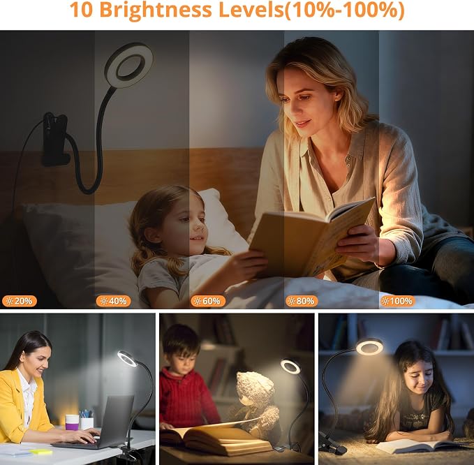 Woputne Desk Lamp Clip on Light - Image 3