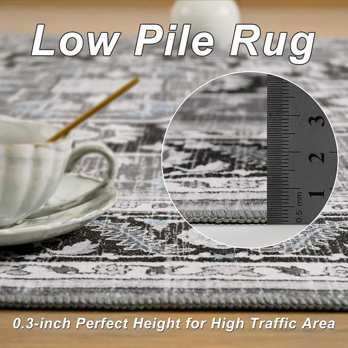 Macgace Washable Vintage Area Rug - Image 8