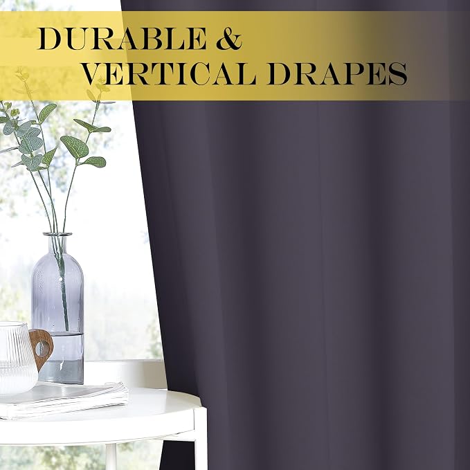 NICETOWN Bedroom Curtain Room Darkening Drapery 102 inches Length - Image 3