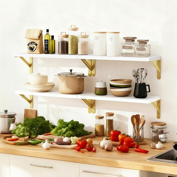 Fixwal Wall Floating Shelves for Home Decor | Wood Shelves, Natural Grain - Image 7